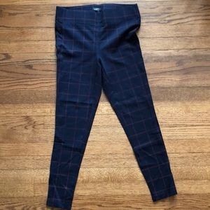 Loft Plaid Ponte Leggings Size Medium